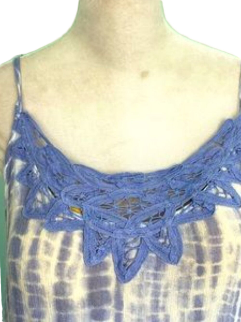 Vintage Boho Appliqué Tie Dye Sundress - Picture 2 of 10
